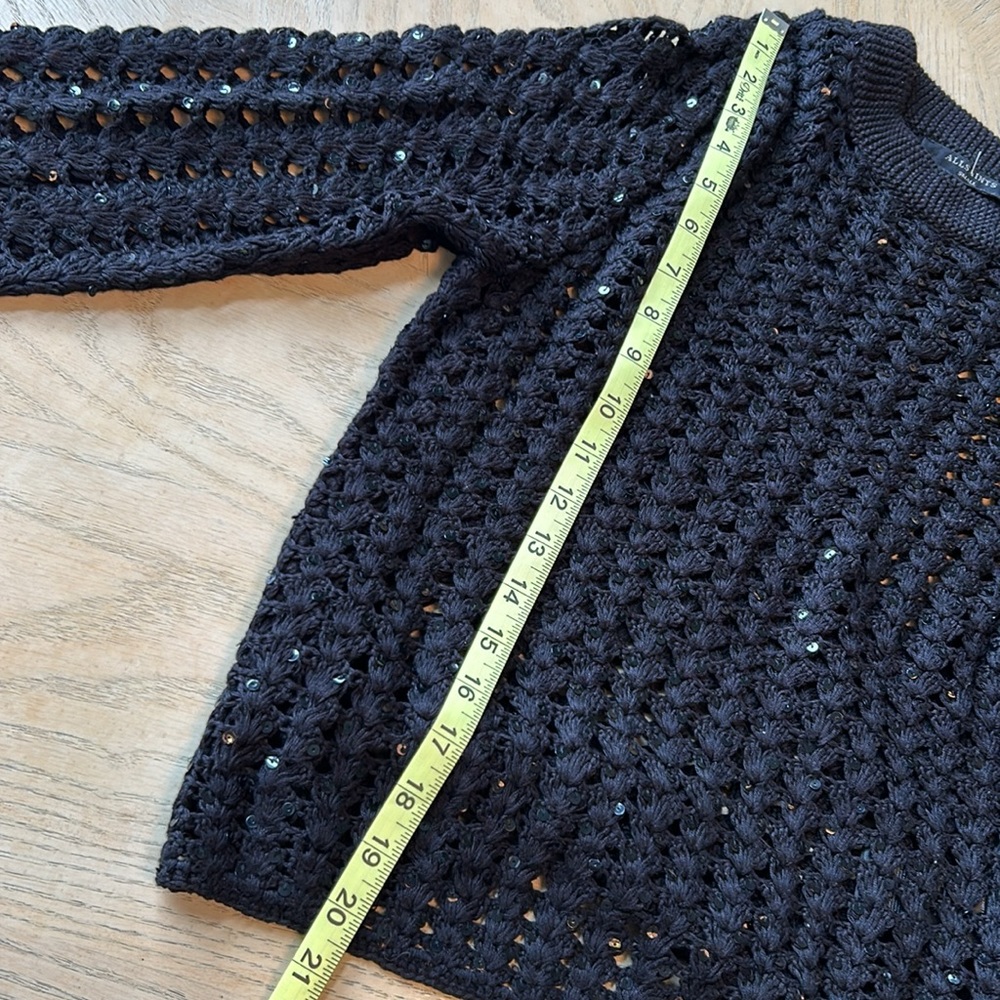 ALLSAINTS HAND EMBELLISHED SWEAT S-S - Picture 6 of 14